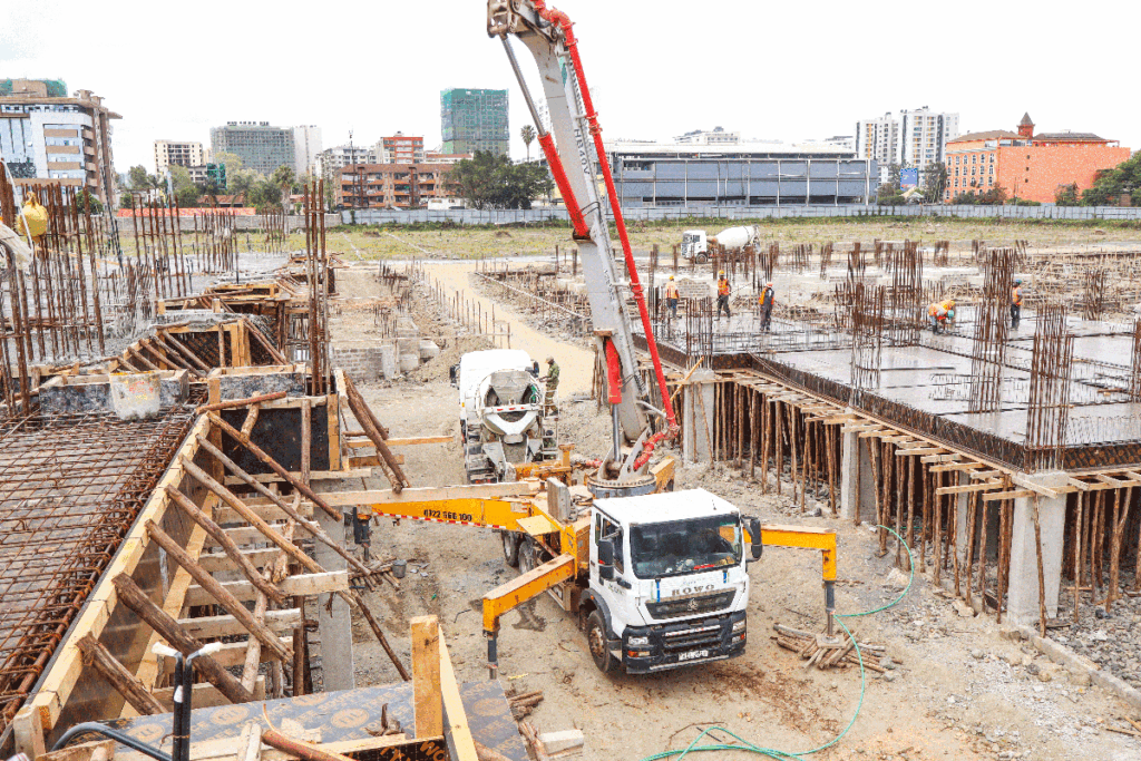 concrete truck mixers and boom pump and fixed pump services kenya